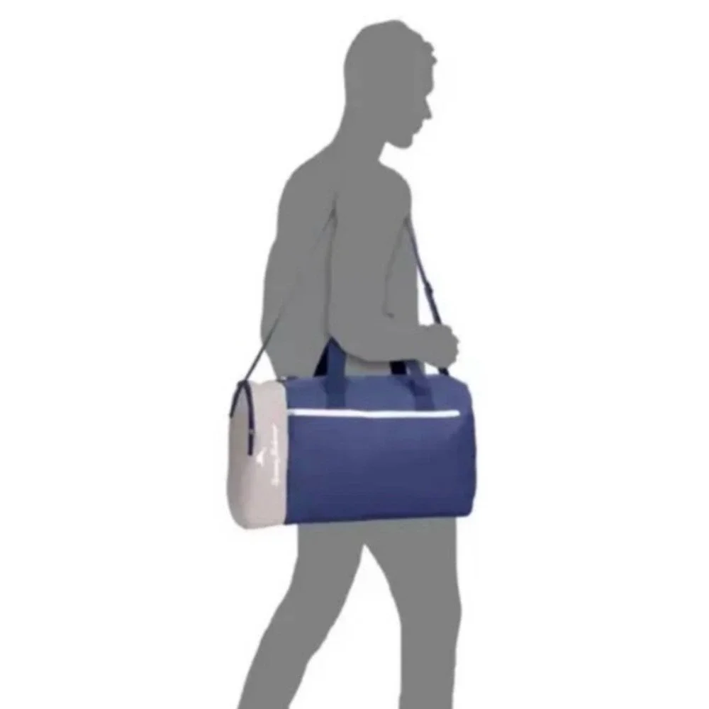 Tommy Bahama Blue/Beige Duffle Bag Travel Gym Carry On‎